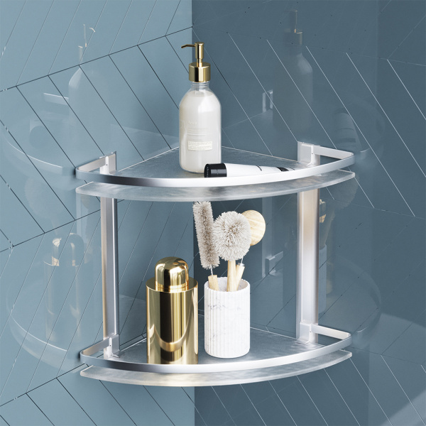 Стеклянная полка AM.PM Sense L A7456200 алюминий угловая