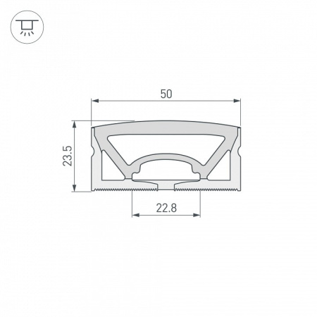 Профиль накладной гибкий Arlight WPH-FLEX 050136