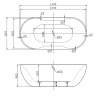Акриловая ванна BelBagno 180x85 BB28