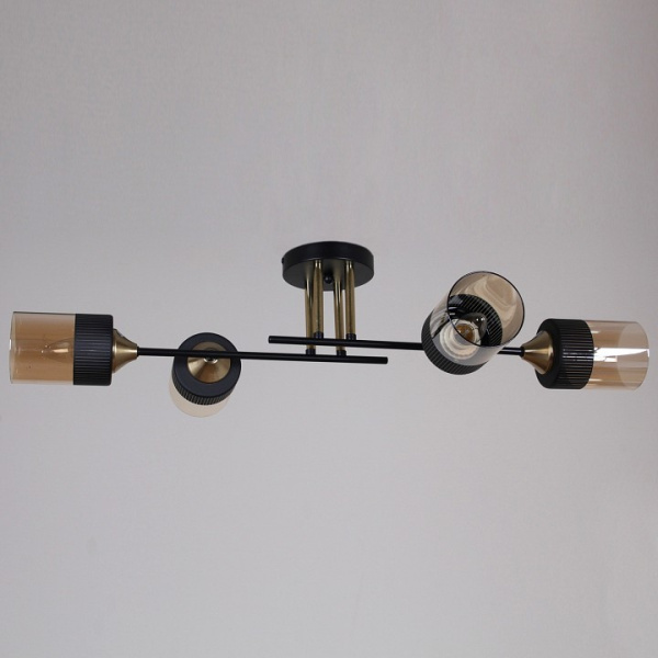 Люстра на штанге Reluce  48460-0.3-04 BK+COPPER