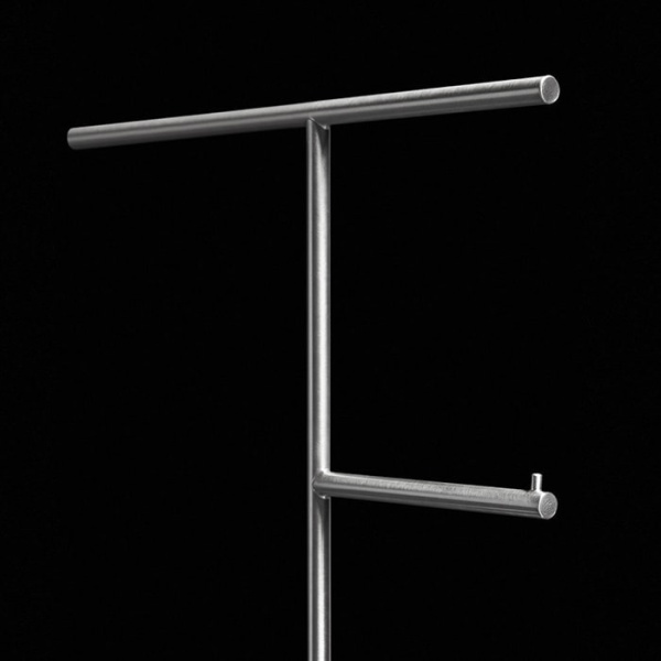 Стойка для ванной Antonio Lupi Bivio BIVIO2.8/steel.carrara мрамор/сталь