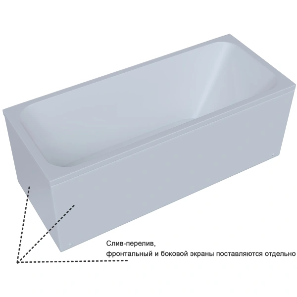 Акриловая ванна Aquatek Мия MIY180-0000012 180x80 см, белый