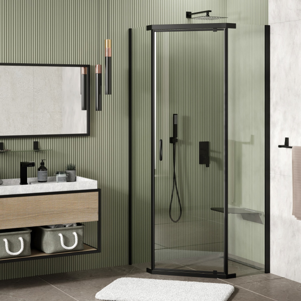 Душевой уголок WasserKRAFT Wiese 84P38 черный