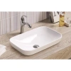 Раковина CeramaLux E408D 51,5x34 см, встраиваемая сверху, белый