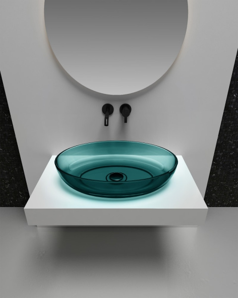 Раковина Abber Kristall 60 AT2801Aquamarin бирюзовый