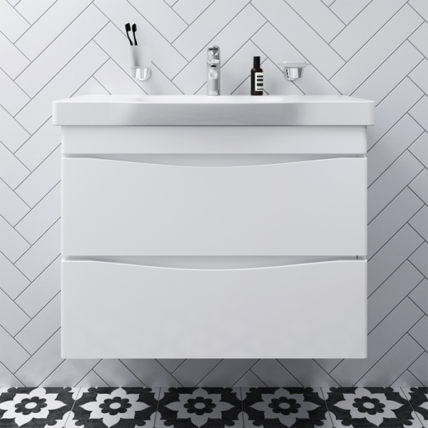 Тумба под раковину AM.PM Like M80FHX0802WG белый глянец