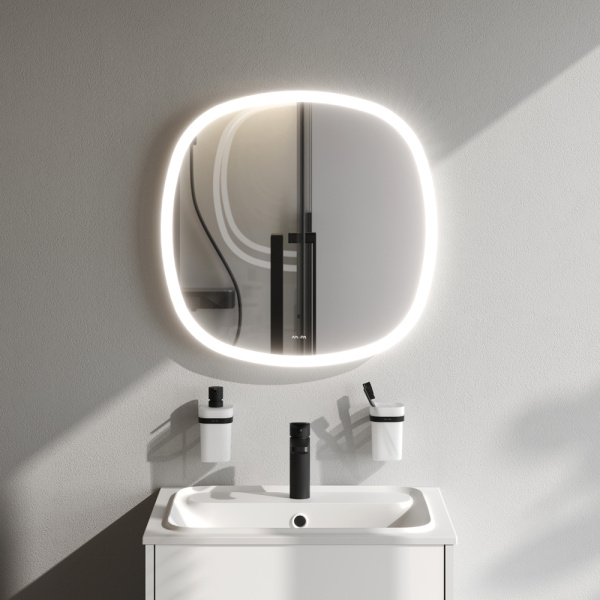 Зеркало AM.PM Func 60 M8FMOX0601WGS с подсветкой серый металлик