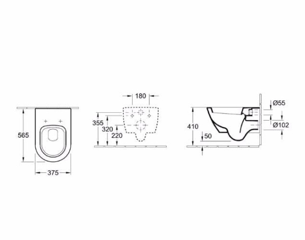 Унитаз подвесной Villeroy&Boch Subway 2.0 560010R1+9M68S101 с сиденьем