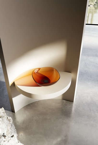 Раковина Abber Kristall AT2806Opal красная