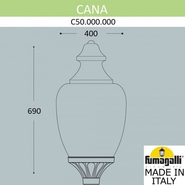 Плафон полимерный Fumagalli Cana C50.000.000.AYE27