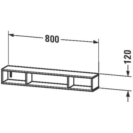 Полка Duravit L-cube LC120002222 белая
