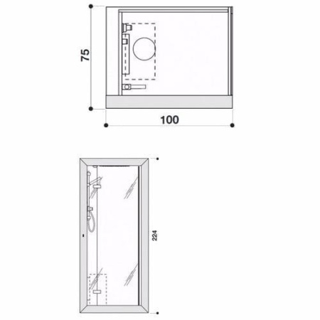 Душевая кабина Jacuzzi Frame 9448-262A