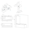 Акриловая ванна 170x70 см Am.Pm Gem W90ASET-170D8