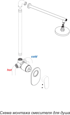 Смеситель для душа WasserKRAFT Donau 5351
