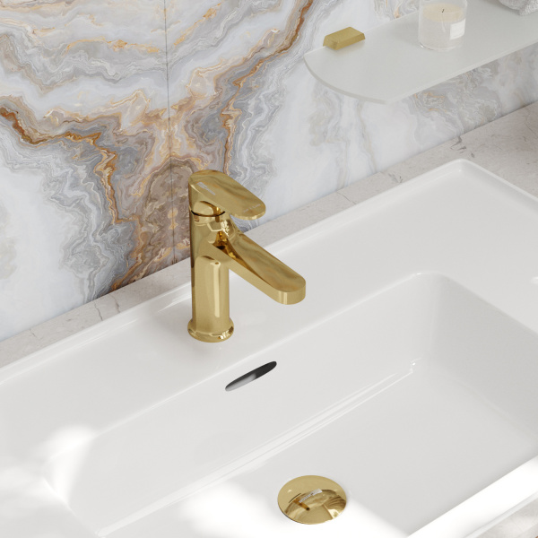 Смеситель для раковины WasserKRAFT Neckar 2103 золото