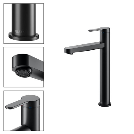 Смеситель для раковины Keuco IXMO Flat 59510373100 черный матовый
