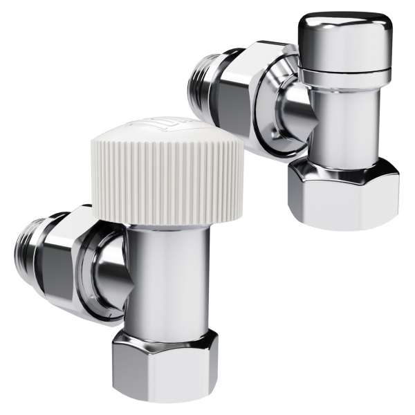 Набор термостатический угловой Royal Thermo Design 1/2"М30х1,5 (Хром)