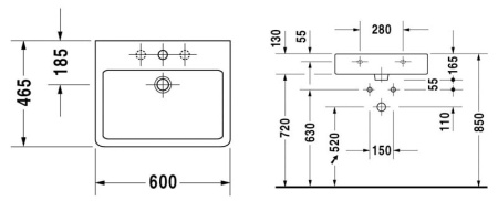 Раковина Duravit Vero 0454600000