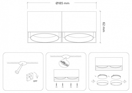 Накладной светильник Ambrella Light TN TN70872