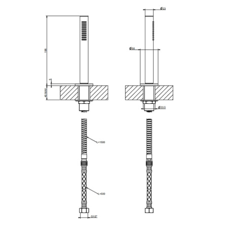Душевой комплект Gessi Ingranaggio 63327#707 черный