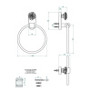 Полотенцедержатель THG Rose U5J.F01.504N золото