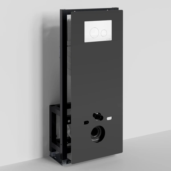 Инсталляция для унитаза WasserKRAFT Glan 66 66TLT.010.ME.BL.WM02 с кнопкой смыва, белый матовый