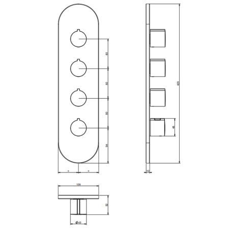 Смеситель для душа Gessi Tondo 43066#031