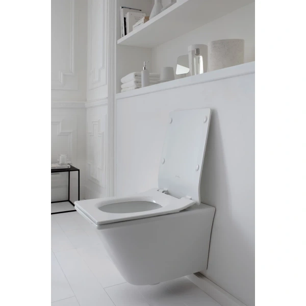 Унитаз подвесной Jacob Delafon Grands Boulevards EDW102-00 + E23433-00-WMT безободковый, с сиденьем микролифт, белый
