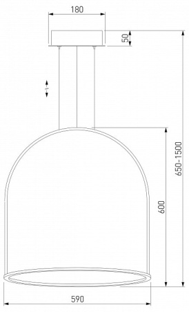 Подвесной светильник Eurosvet Over 90323/1 черный