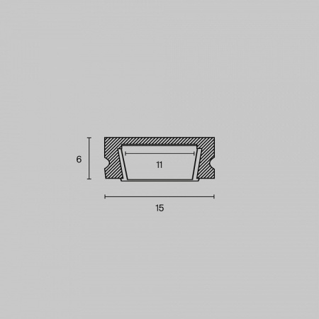 Профиль накладной Maytoni Алюминиевый профиль ALM001S-2M