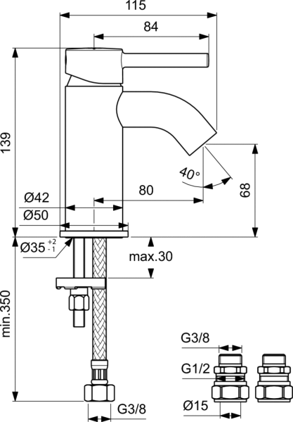 Смеситель для раковины Ideal Standard Ceraline BC185AA