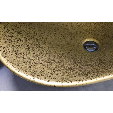 Раковина-чаша CeramaLux 7811АSJ 61,5x36 см, накладная, золотой