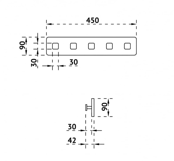 Вешалка Abber Stein AS1650MB черная матовая