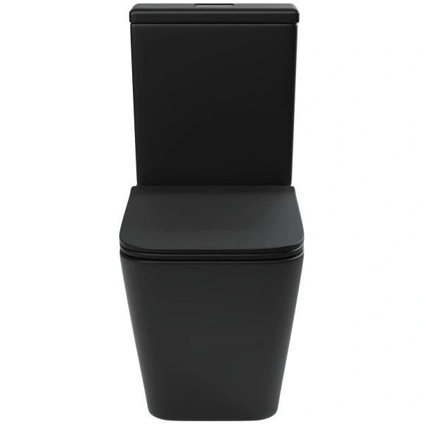 Унитаз-компакт Grossman GR-4445BMS безободковый, с сиденьем микролифт, черный матовый