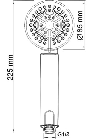 Смеситель для душа WasserKRAFT Weser 7802