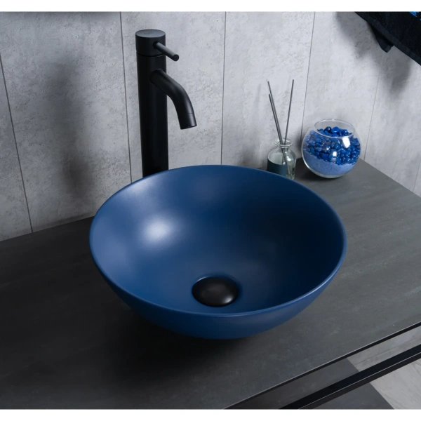Раковина-чаша GID 9081bum 36x36 см, накладная, синий матовый