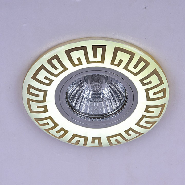 Встраиваемый светильник Reluce  09504-9.0-001MN MR16+LED3W WH/GD