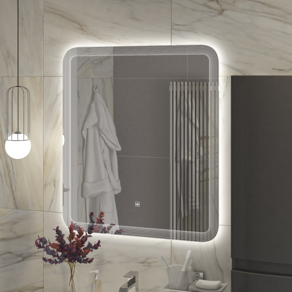 Зеркало Cezares Duet 70 CZR-SPC-DUET-700-800-LED-TCH c подсветкой