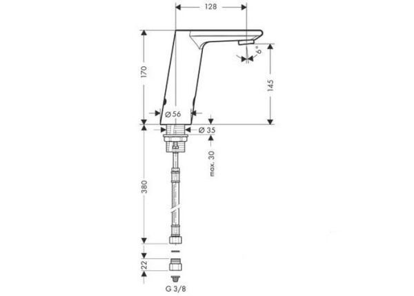 Смеситель для раковины hansgrohe Metris 31101000