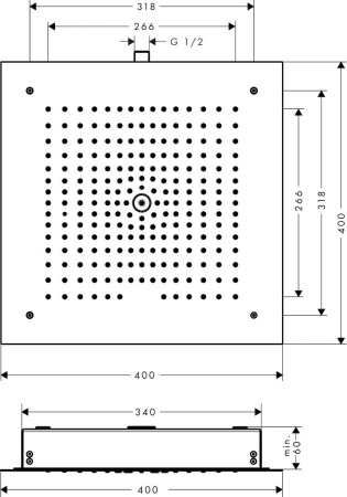 Верхний душ hansgrohe Raindance 26252000
