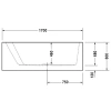 Акриловая ванна 170x100 см L Duravit Paiova 700264000000000