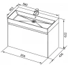 Раковина Aquanet Sanovit 85 Slim Synergy 17085
