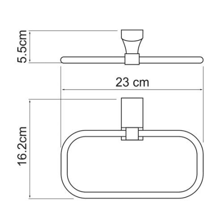 Держатель полотенец WasserKRAFT Exter K-5260