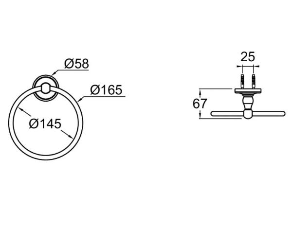Полотенцедержатель Jacob Delafon Cleo 1889 E27314-BGG бежевое золото