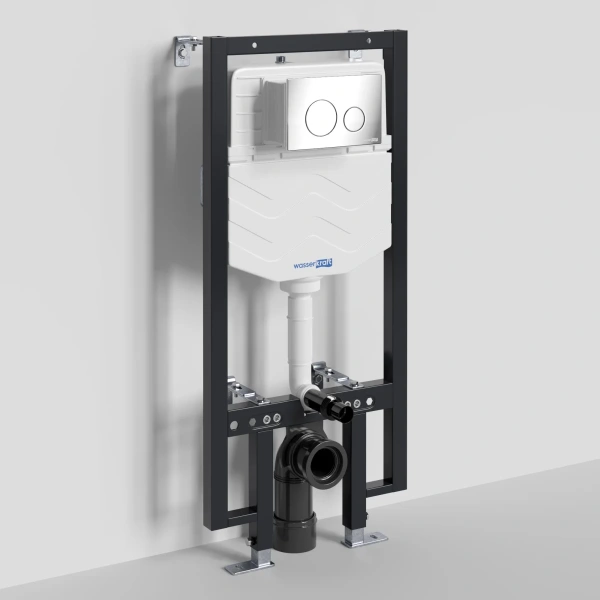 Инсталляция для унитаза WasserKRAFT Vils 56 56TLT.010.ME.CH02 с кнопкой смыва, хром