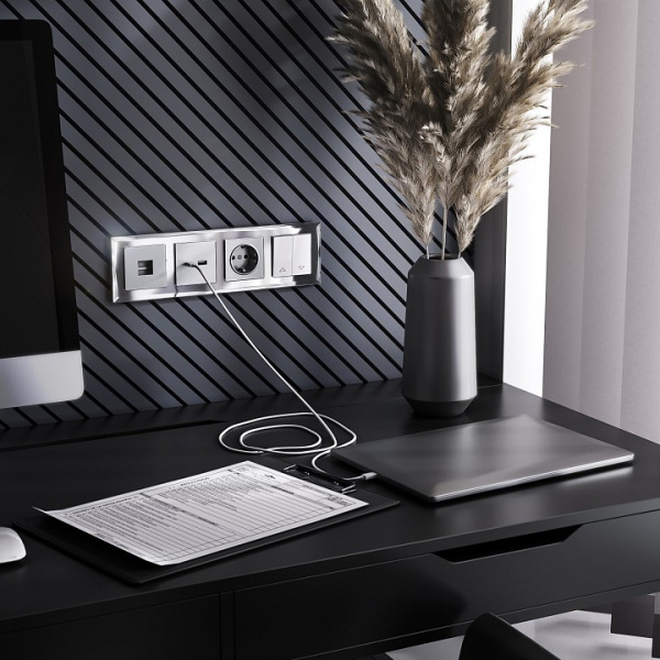 Заглушка для поста с подсветкой без рамки Werkel белый W1154301