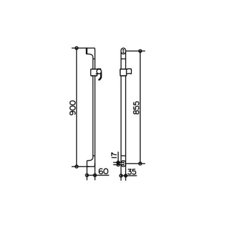 Душевая штанга Keuco Edition 400 51585010900
