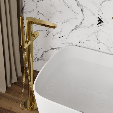 Смеситель для ванны WasserKRAFT Ems 7621 золото