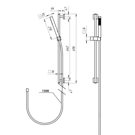 Душевой гарнитур Paini 82YO129TC черный матовый