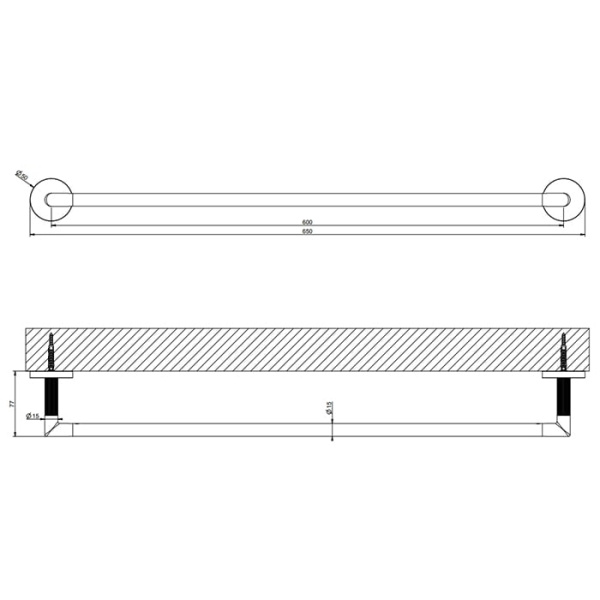 Полотенцедержатель Gessi Ingranaggio 60 см 63903#149 никель